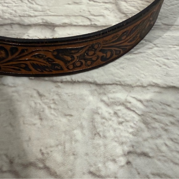 Leatherock Inc made in USA womens western belt star belt buckle cowgirl small - Picture 3 of 11